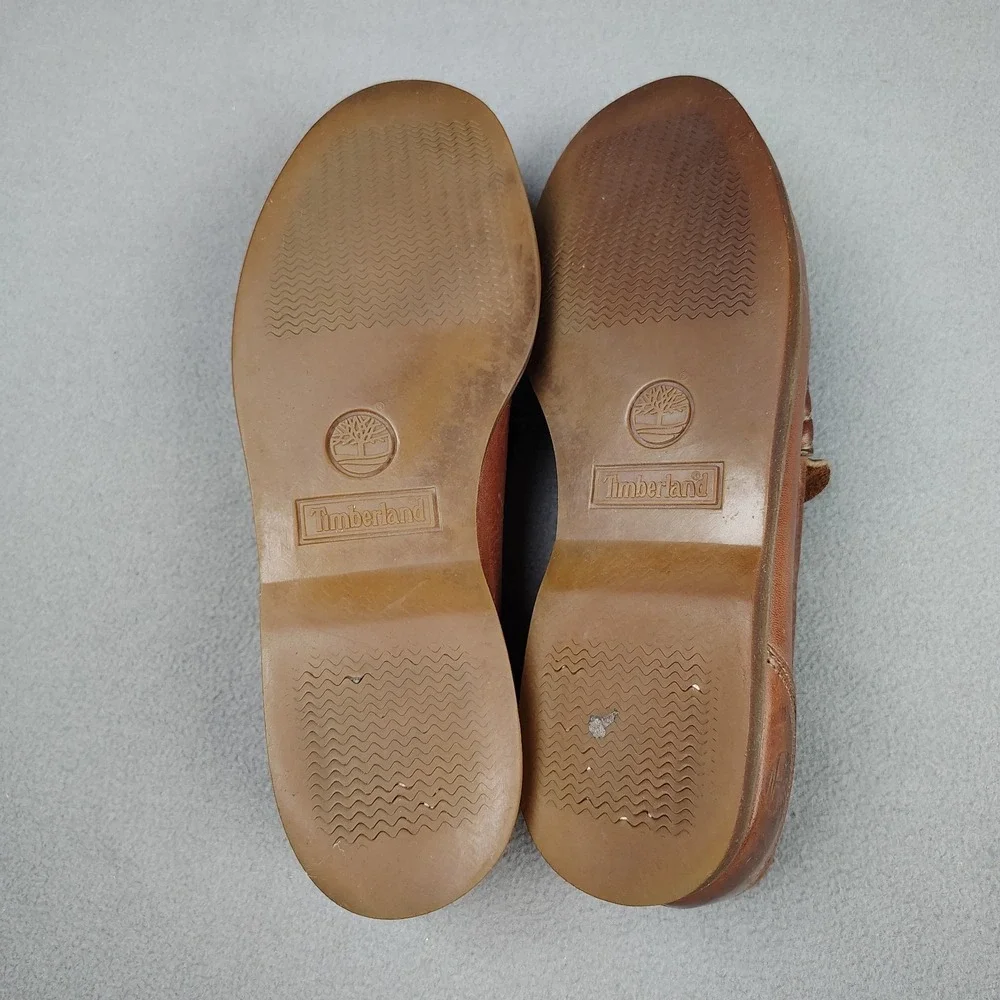 Vintage Timberland Boat Penny Loafer Men 10 Mahogany Leather Comfort Deck Shoe